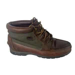 Timberland boots hiking leather canvas size 8.5 Waterproof Pre-owned Vintage